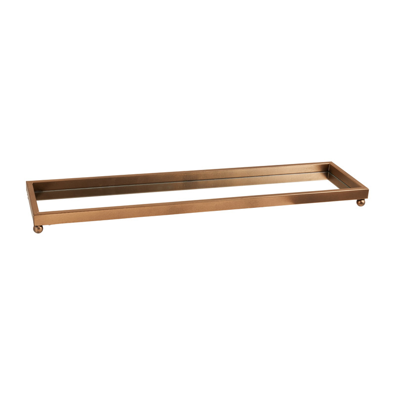 Plateau met spiegel - goud  - 60x15 cm 
