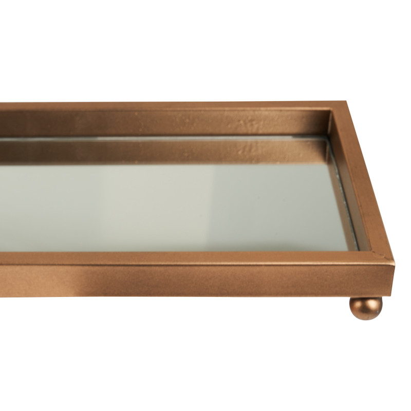 Plateau met spiegel - goud  - 60x15 cm 
