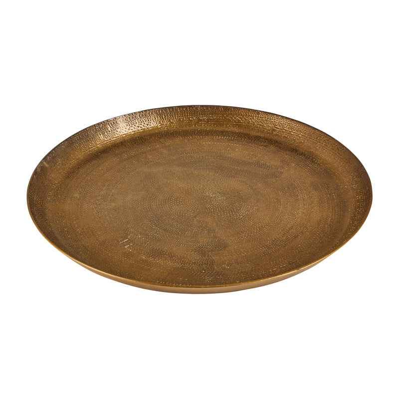 Decoratieplateau reliëf - antiek goud - Ø29 cm
