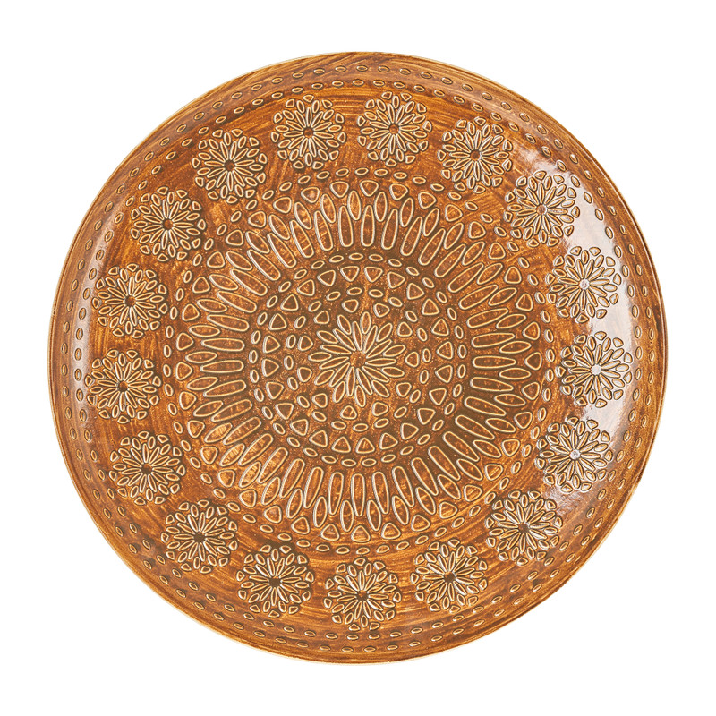 Decoratieplateau oker - ø40x4.5 cm