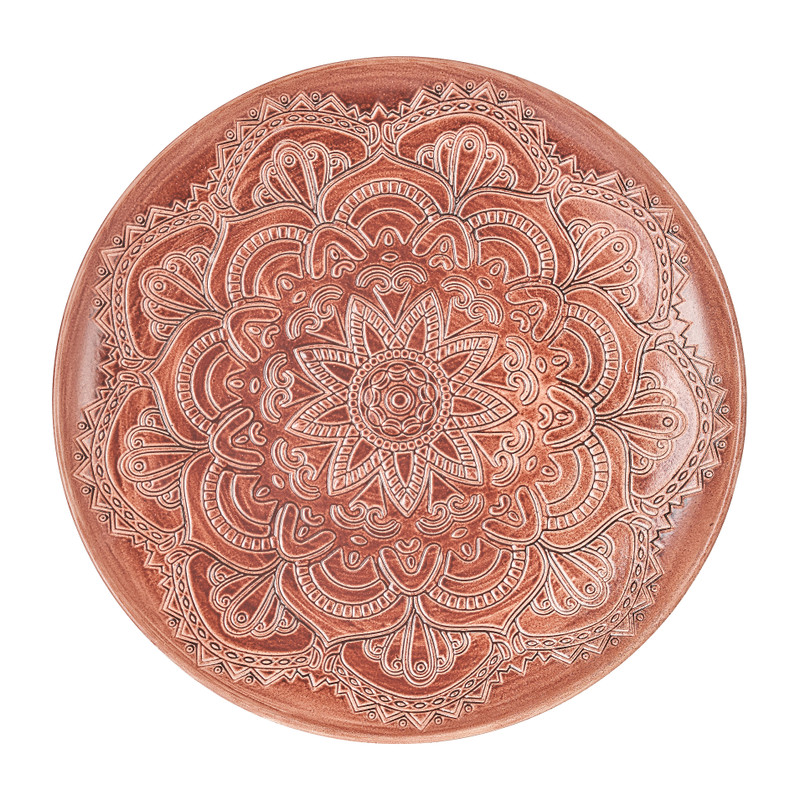 Decoratieplateau bordeau - ø40x4.5 cm