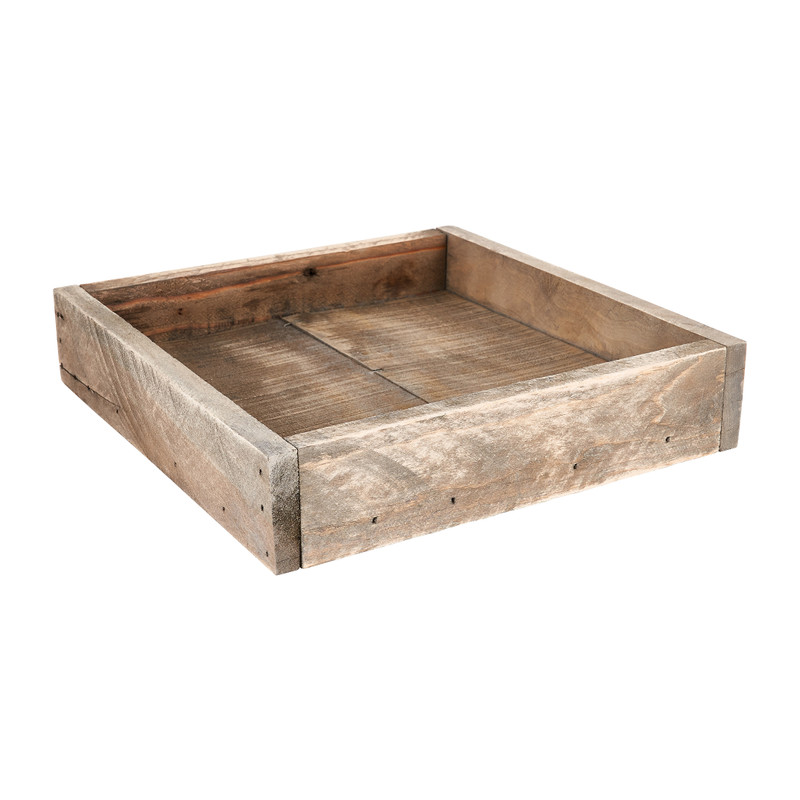 Decoratieblad - hout - 26x26x5.5 cm
