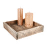 Decoratieblad - hout - 26x26x5.5 cm
