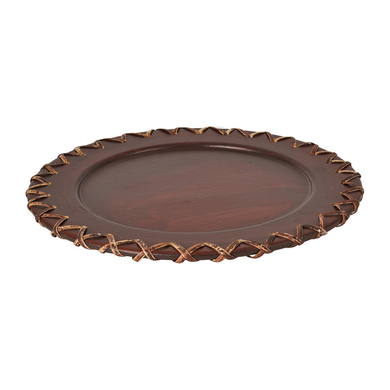 Decoratieplateau washed hout - ø30 cm