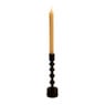 Kandelaar met bollen - zwart - 24 cm