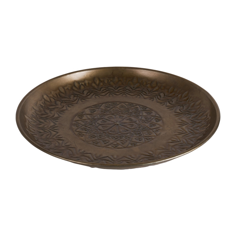 Decoratieplateau relief - ijzer - Ø35 cm