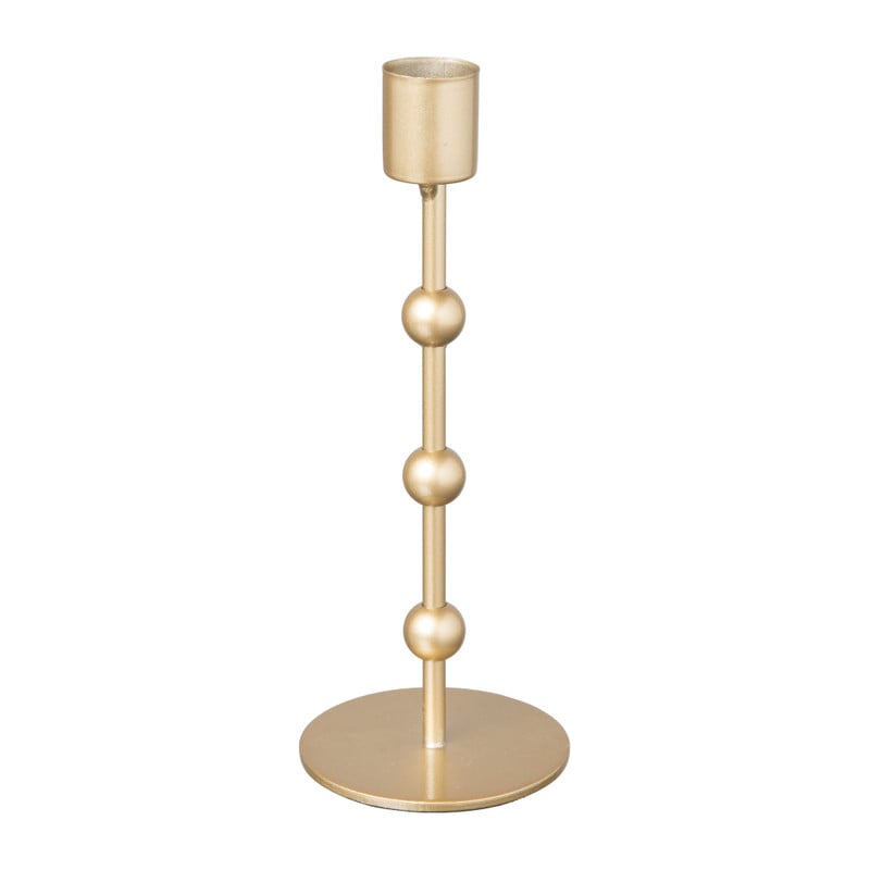 Kandelaar bolletjes – goud - ⌀7x19.5 cm