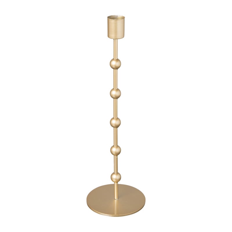 Kandelaar bolletjes – goud - ⌀8.8x30 cm
