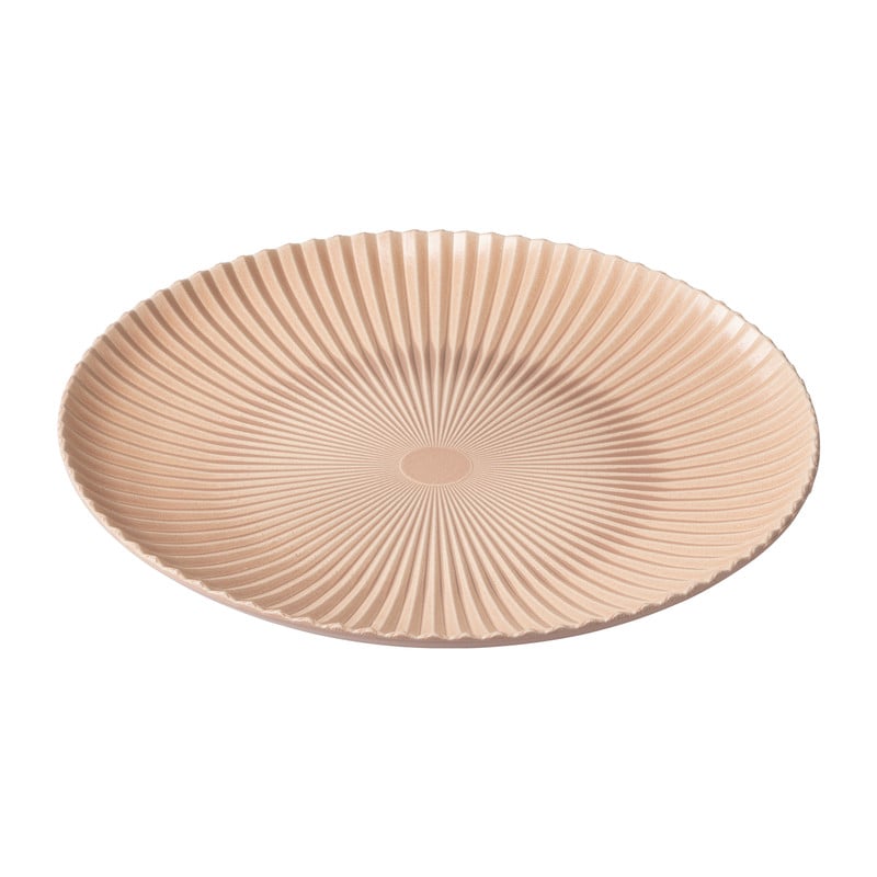 Decoratieplateau ribbel - roze - ⌀40 cm