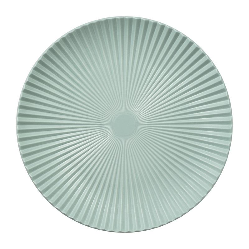 Decoratieplateau ribbel - blauw - ⌀40 cm