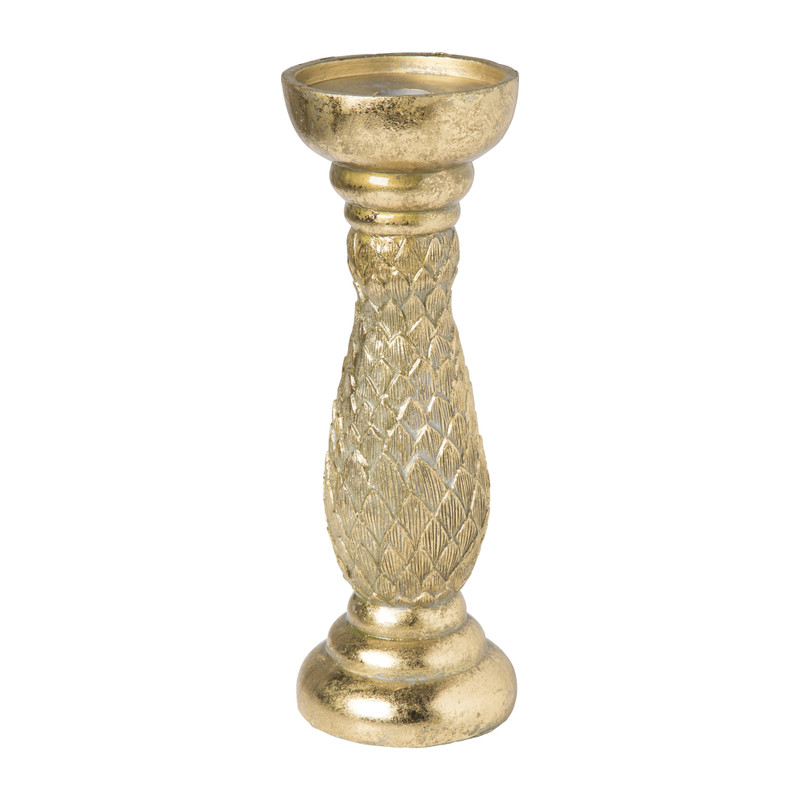 Kandelaar pauwveren - goud - ⌀9x24.5 cm 