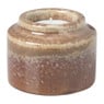 Dinerkaarshouder keramiek - bruin - ⌀8x6 cm 