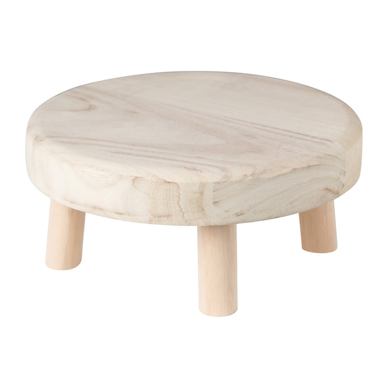 Plateau hout op pootjes - naturel - 25x11 cm