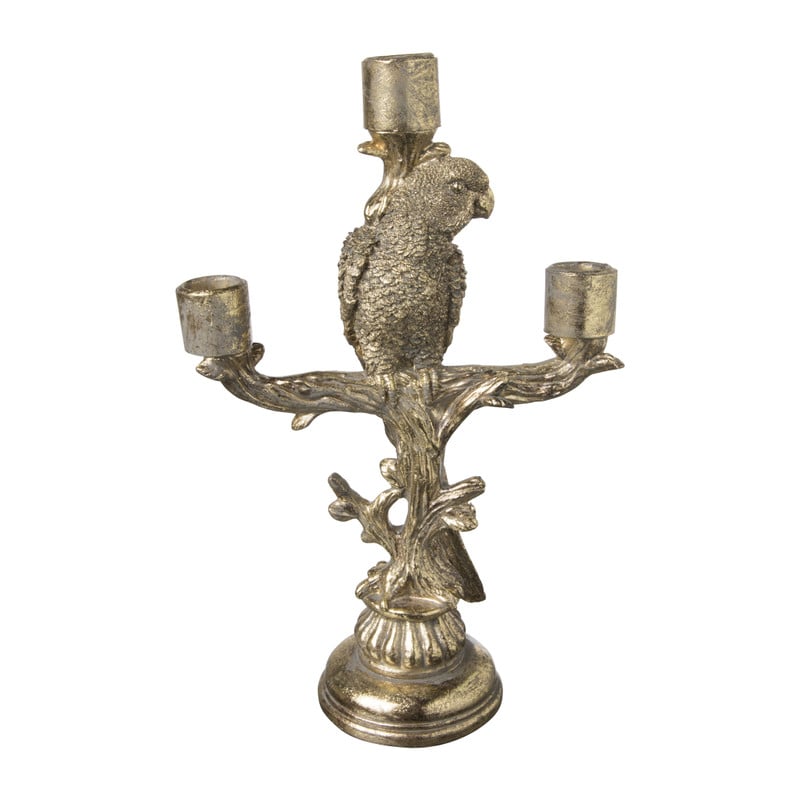 Kandelaar vogel - goud- 19x9.5x31 cm