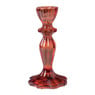 Kandelaar vintage glas - rood - ø8x15 cm 