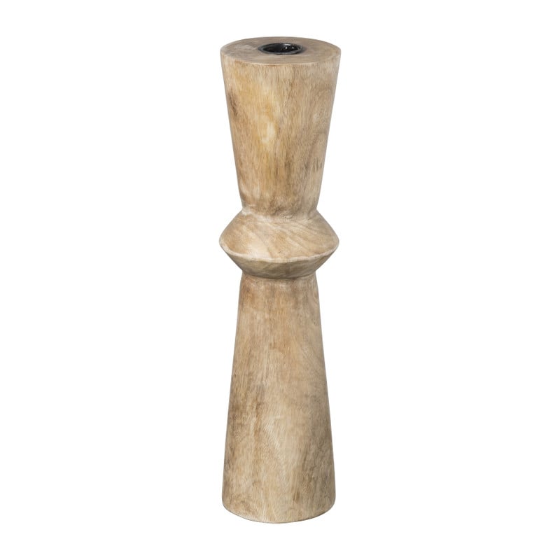 Kandelaar hout geometrisch - ø8x30 cm 