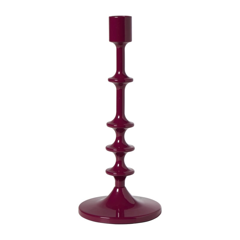 Kandelaar groot - bordeaux rood - ø10x23 cm