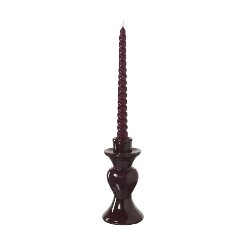 Kandelaar hart - bordeaux rood - ø7x15 cm