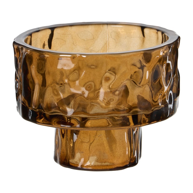 Kandelaar glas - ø7x5 cm - diverse varianten