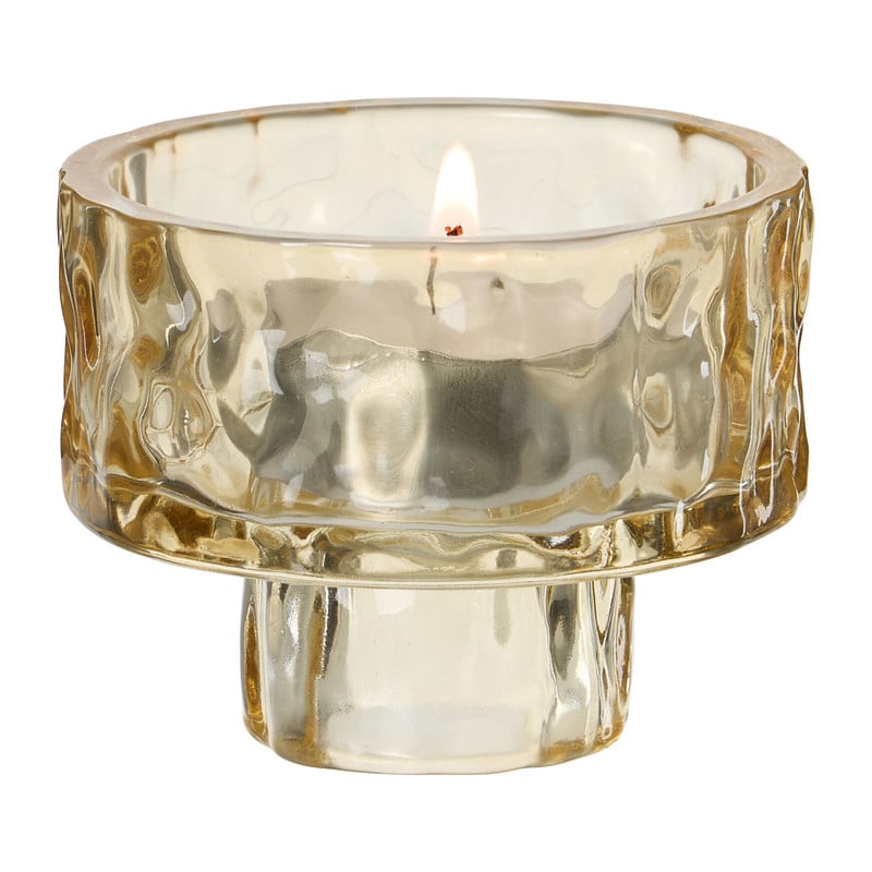 Kandelaar glas - ø7x5 cm - diverse varianten