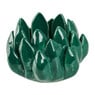 Lotus theelichthouder - blauw/groen - Ø8.2 cm