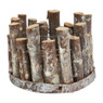 Theelichthouder met takjes - ⌀14x10 cm 