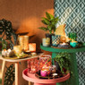Theelichthouder ster - petrol - ø7x5 cm