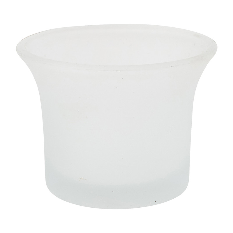 Theelichthouder mini - wit - 6x4.5 cm