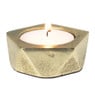 Theelichthouder vijfhoek - goud - ø6.5x2.5 cm 