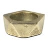 Theelichthouder vijfhoek - goud - ø6.5x2.5 cm 
