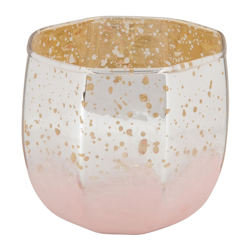 Theelicht Shiny - Roze - 7.5x7.5x7.5 cm
