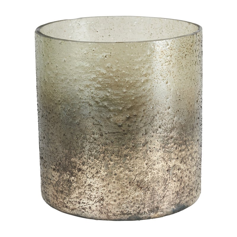 Waxinelichthouder - metallic faded - ⌀9x11 cm 