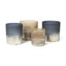 Waxinelichthouder met facet - metallic - ⌀10x10 cm