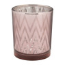 Theelichthouder metallic - roze - 7.5x6 cm