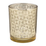 Theelichthouder metallic - goud - 7.5x6 cm