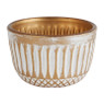 Theelichthouder relief - goud/wit - diverse varianten - ⌀8x5 cm 