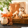Theelichthouder voetje - oranje - ø5x8 cm 