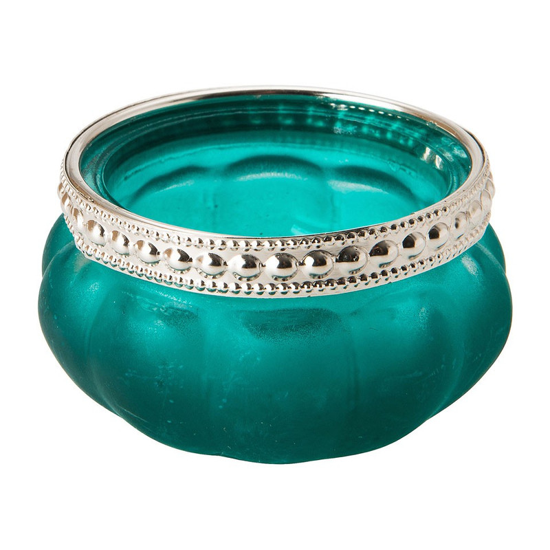 Theelichthouder Maroc - turquoise - 3.5x6 cm 
