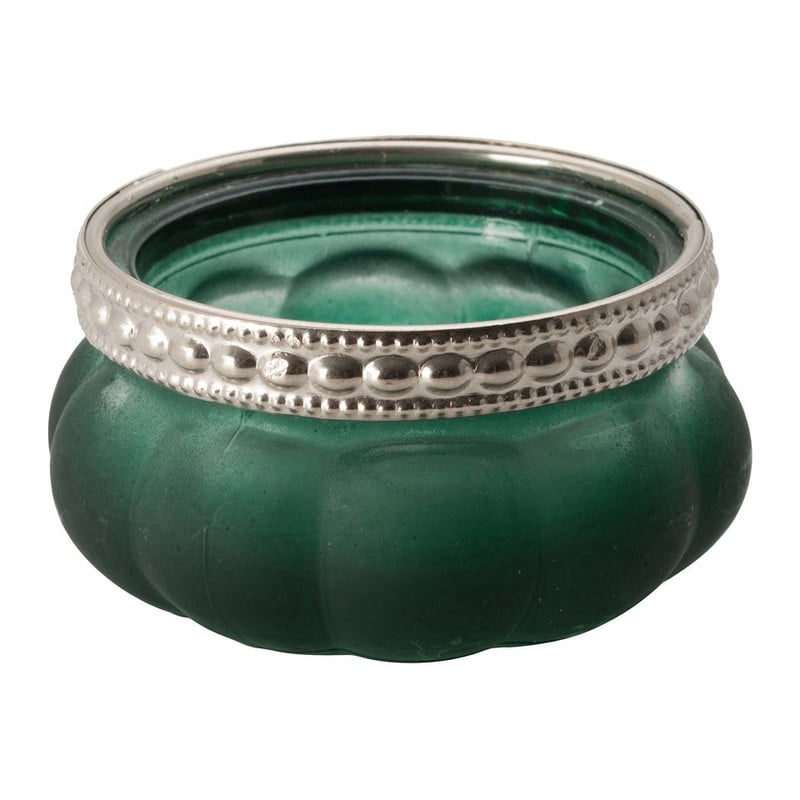 Theelichthouder Maroc - blauw/groen - 3.5x6 cm 