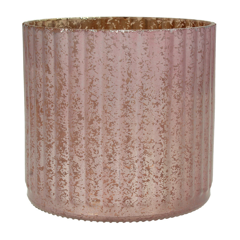 Theelichthouder - roze - 11 cm 