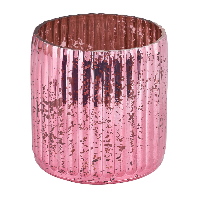 Theelichthouder - paars - 11 cm 