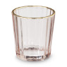 Theelichthouder ribbel - roze - ⌀5.5x6 cm 
