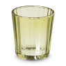 Theelichthouder ribbel - groen - ⌀5.5x6 cm 