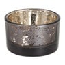 Waxinelichthouder laag - zwart - 5x5x3 cm