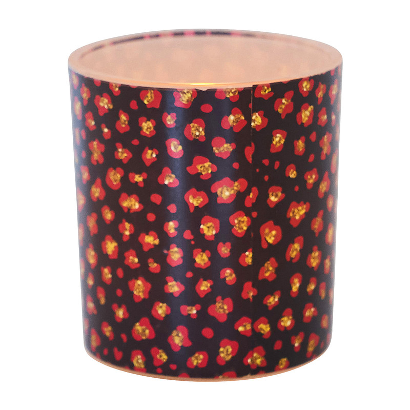 Waxinelichthouder panter - 7x7x8 cm