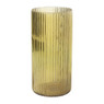 Waxinelichthouder ribbel - geel - ⌀11.5x28.5 cm