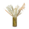 Waxinelichthouder ribbel - geel - ⌀11.5x28.5 cm