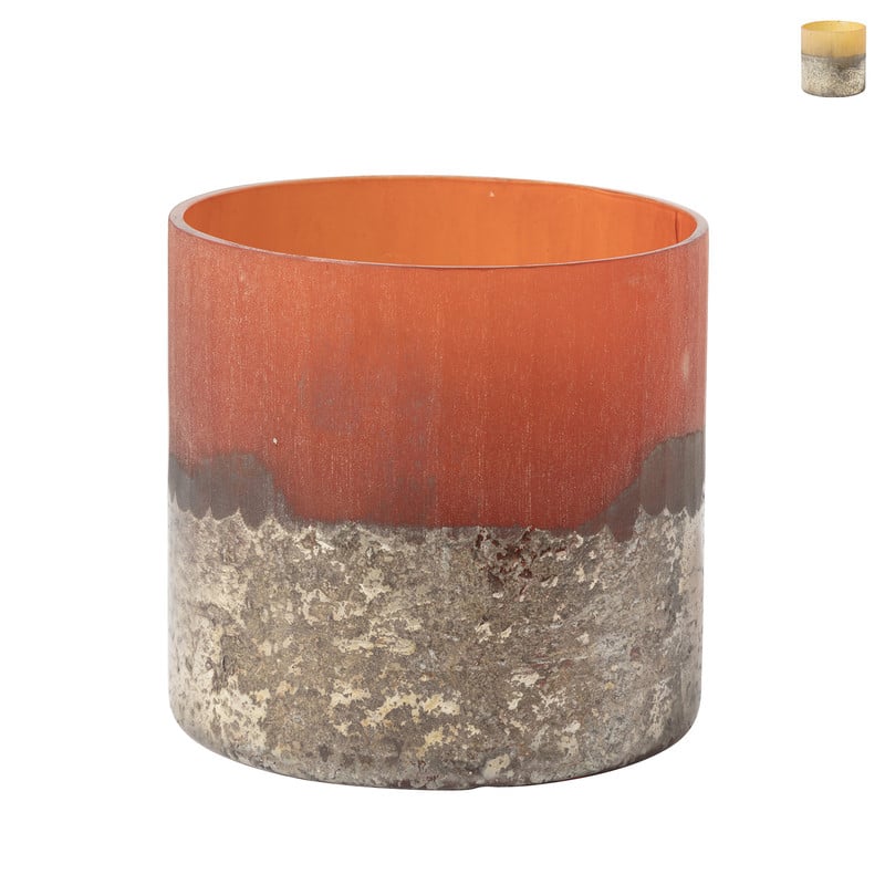 Theelichthouder metallic - diverse kleuren - ⌀10x11 cm 