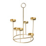 Waxinelichthouder tray - goudkleurig - set van 6 