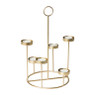 Waxinelichthouder tray - goudkleurig - set van 6 